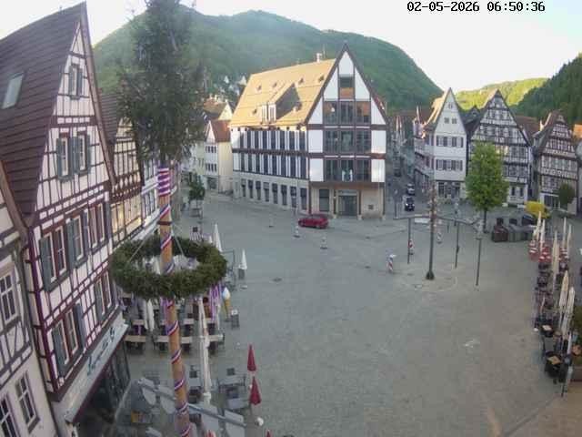 Archiv Foto Webcam Marktplatz von Bad Urach