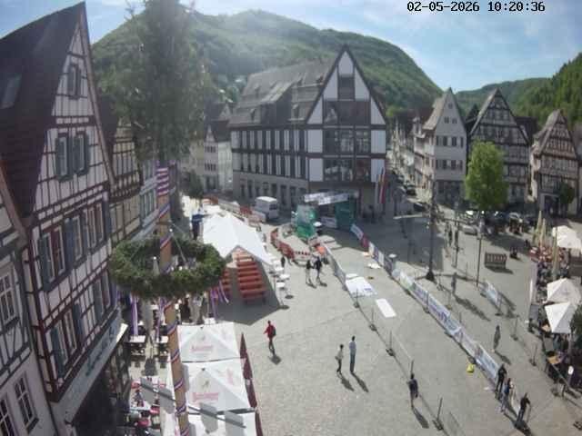 Archiv Foto Webcam Marktplatz von Bad Urach