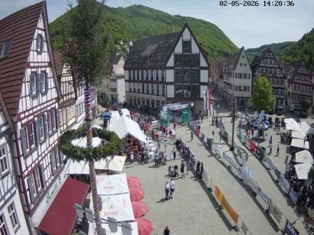 Archiv Foto Webcam Marktplatz von Bad Urach