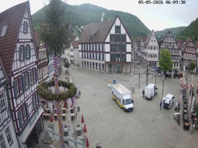 Archiv Foto Webcam Marktplatz von Bad Urach