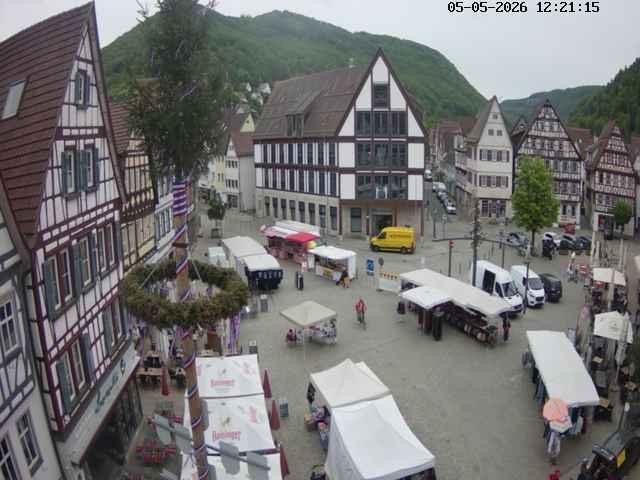 Archiv Foto Webcam Marktplatz von Bad Urach