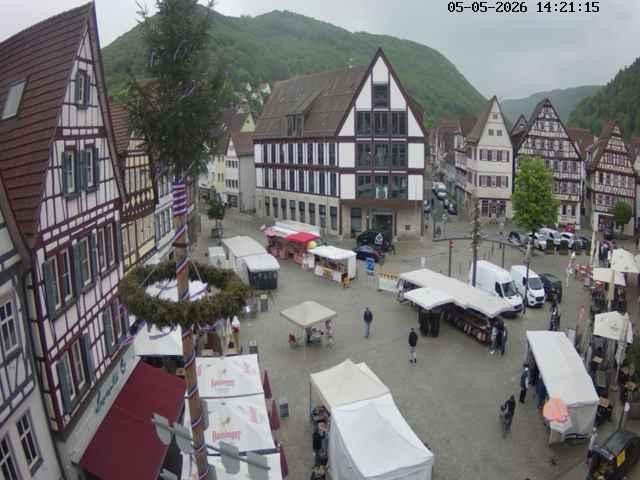 Archiv Foto Webcam Marktplatz von Bad Urach