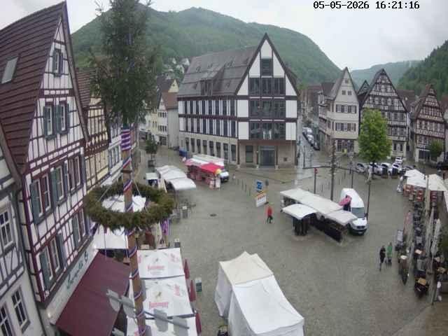 Archiv Foto Webcam Marktplatz von Bad Urach