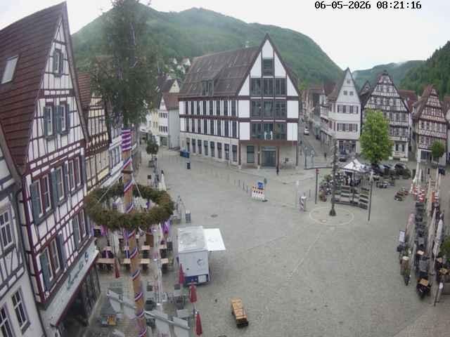 Archiv Foto Webcam Marktplatz von Bad Urach