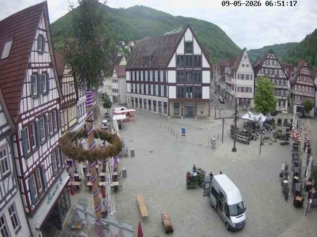 Archiv Foto Webcam Marktplatz von Bad Urach