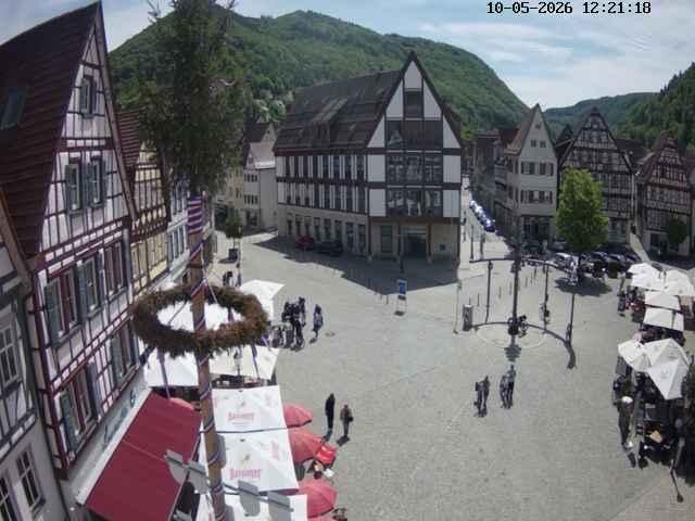 Archiv Foto Webcam Marktplatz von Bad Urach