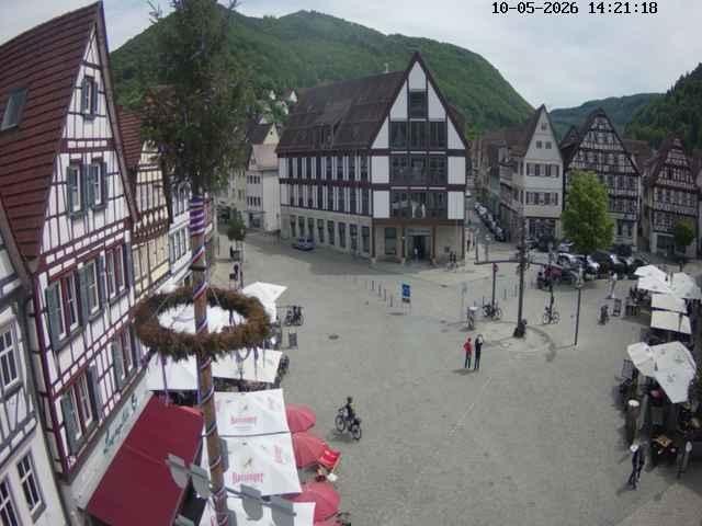 Archiv Foto Webcam Marktplatz von Bad Urach