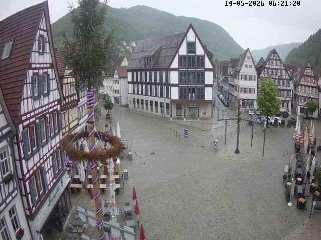 Archiv Foto Webcam Marktplatz von Bad Urach