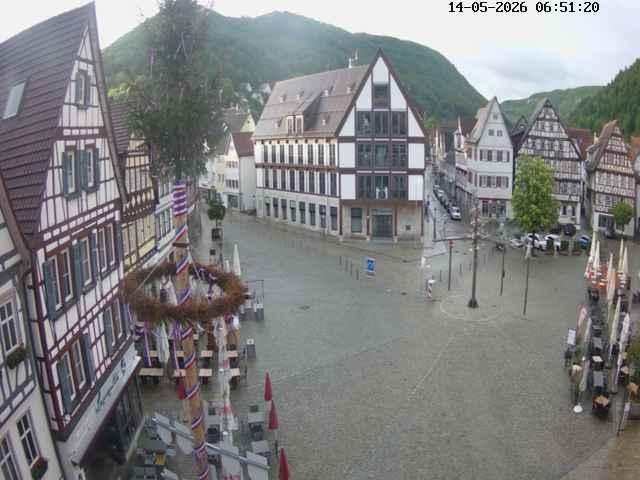 Archiv Foto Webcam Marktplatz von Bad Urach
