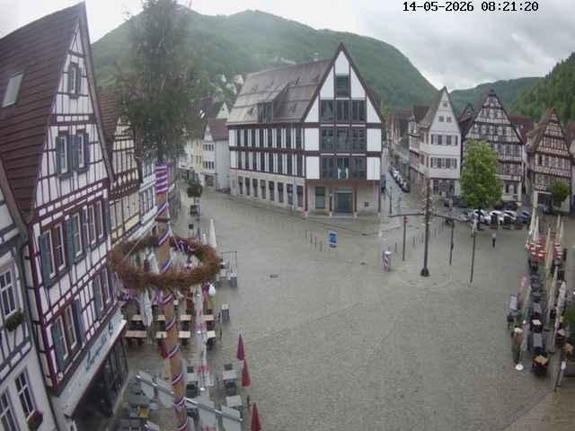 Archiv Foto Webcam Marktplatz von Bad Urach