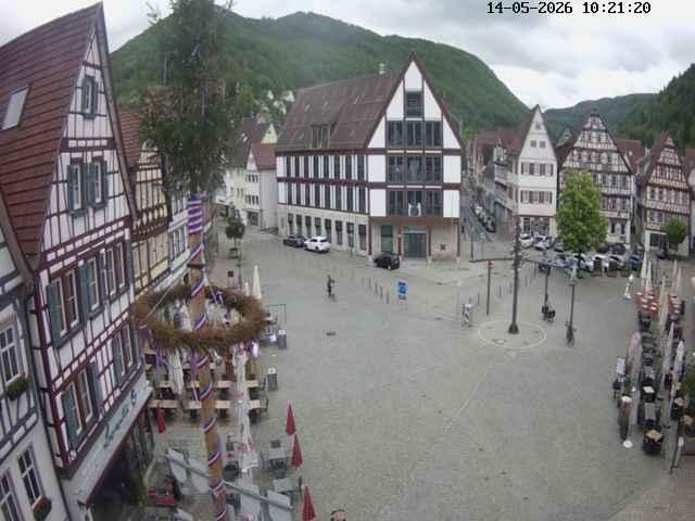 Archiv Foto Webcam Marktplatz von Bad Urach