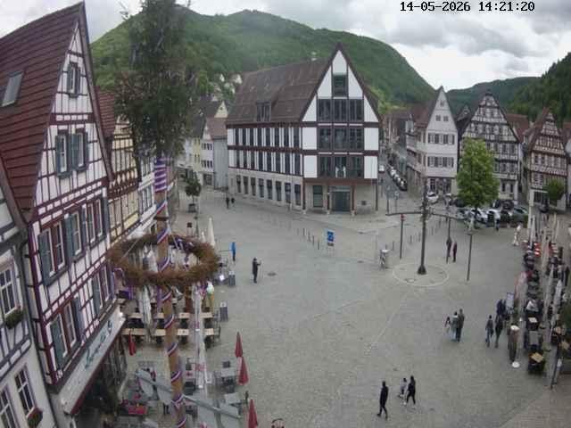 Archiv Foto Webcam Marktplatz von Bad Urach