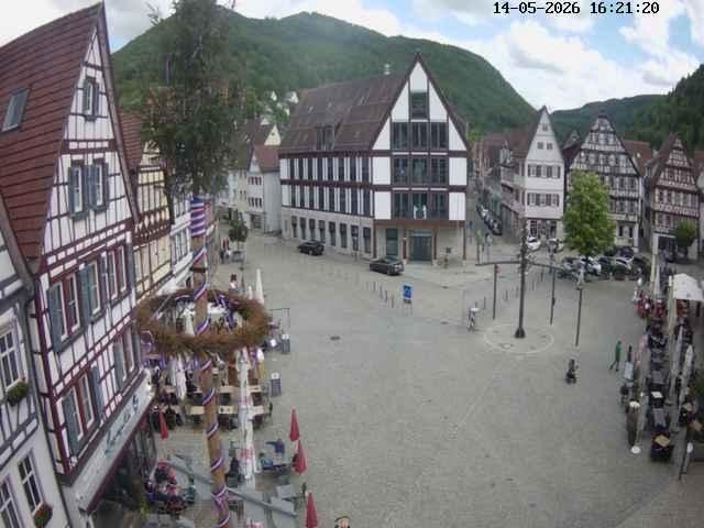 Archiv Foto Webcam Marktplatz von Bad Urach