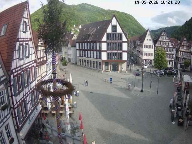 Archiv Foto Webcam Marktplatz von Bad Urach
