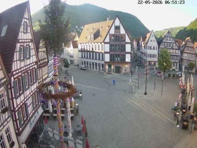 Archiv Foto Webcam Marktplatz von Bad Urach