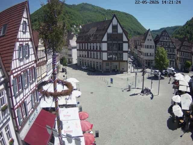Archiv Foto Webcam Marktplatz von Bad Urach