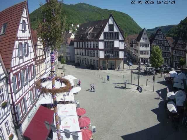Archiv Foto Webcam Marktplatz von Bad Urach