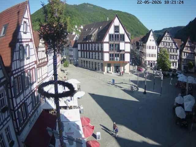 Archiv Foto Webcam Marktplatz von Bad Urach