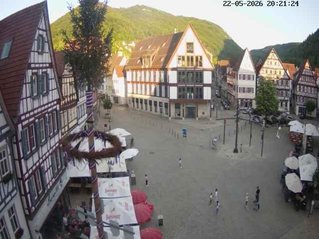 Archiv Foto Webcam Marktplatz von Bad Urach