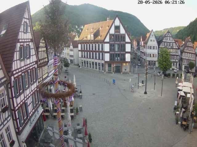 Archiv Foto Webcam Marktplatz von Bad Urach