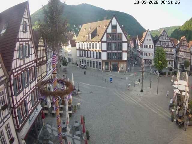Archiv Foto Webcam Marktplatz von Bad Urach