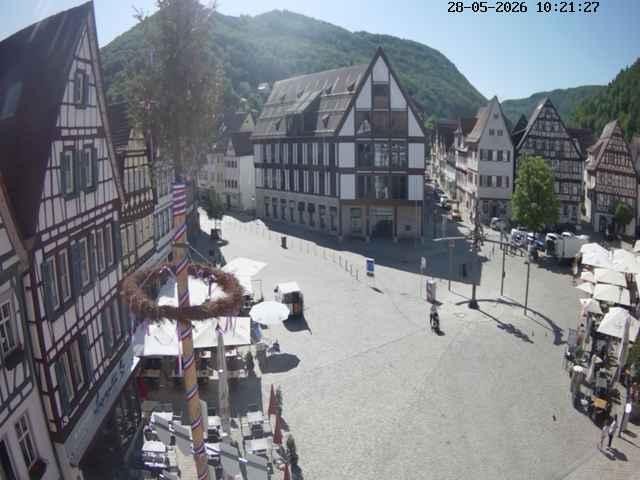 Archiv Foto Webcam Marktplatz von Bad Urach