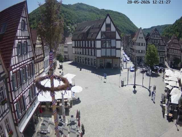 Archiv Foto Webcam Marktplatz von Bad Urach
