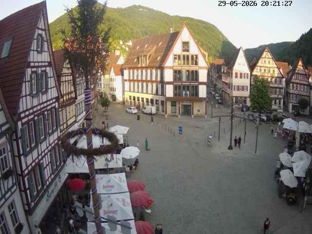 Archiv Foto Webcam Marktplatz von Bad Urach
