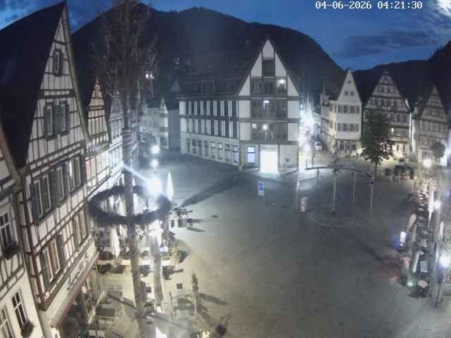 Archiv Foto Webcam Marktplatz von Bad Urach