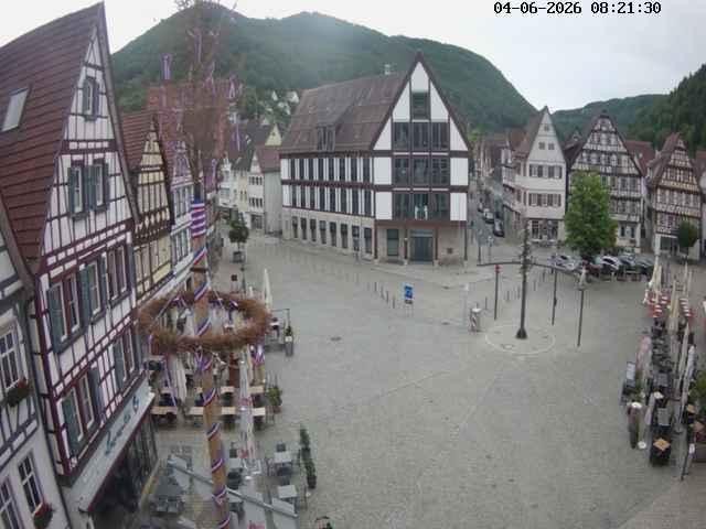 Archiv Foto Webcam Marktplatz von Bad Urach