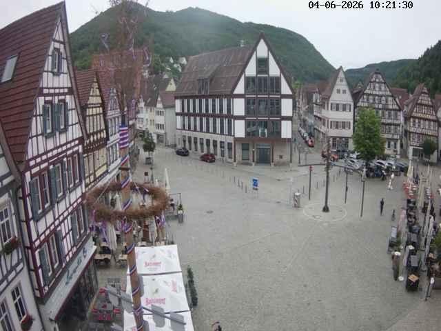 Archiv Foto Webcam Marktplatz von Bad Urach
