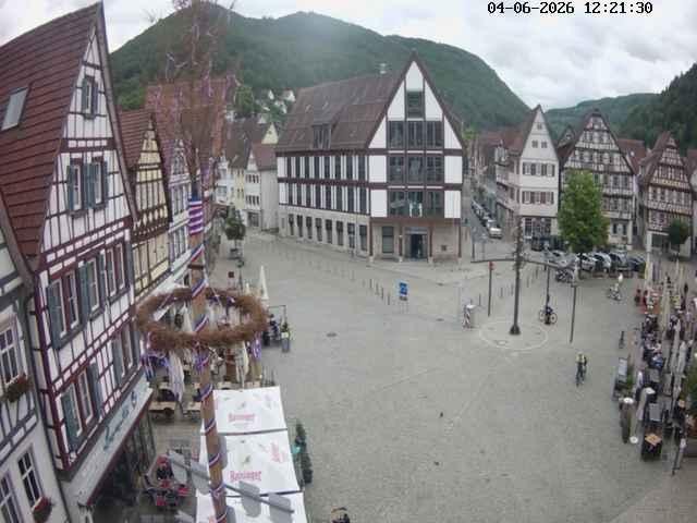 Archiv Foto Webcam Marktplatz von Bad Urach