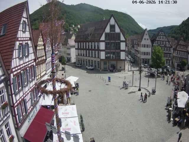 Archiv Foto Webcam Marktplatz von Bad Urach