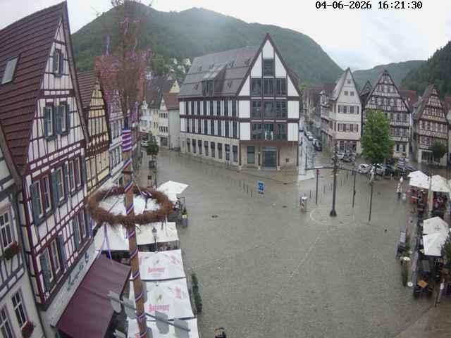 Archiv Foto Webcam Marktplatz von Bad Urach