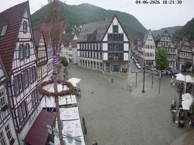Archiv Foto Webcam Marktplatz von Bad Urach