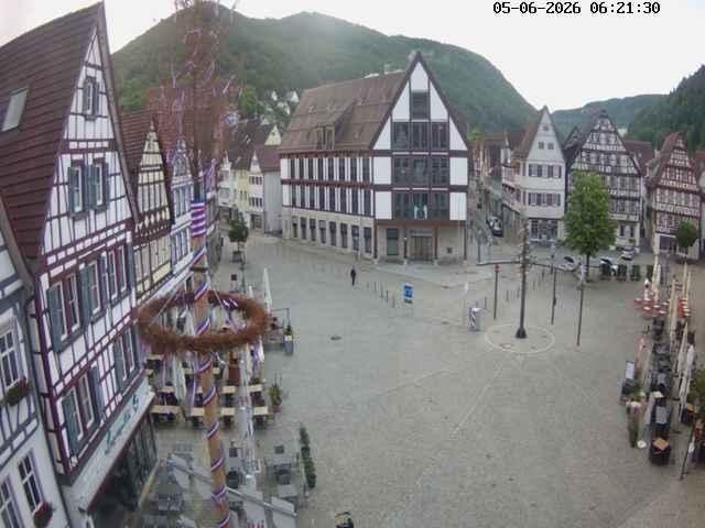 Archiv Foto Webcam Marktplatz von Bad Urach