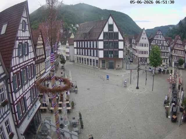 Archiv Foto Webcam Marktplatz von Bad Urach