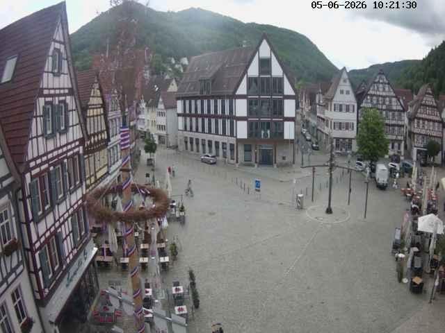 Archiv Foto Webcam Marktplatz von Bad Urach