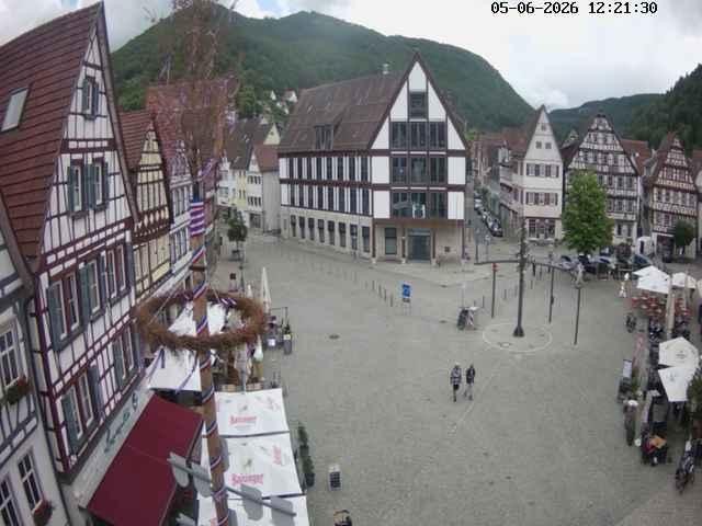 Archiv Foto Webcam Marktplatz von Bad Urach
