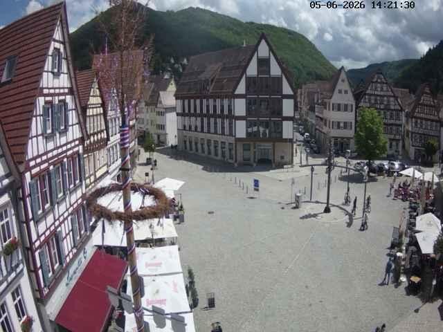 Archiv Foto Webcam Marktplatz von Bad Urach