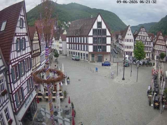 Archiv Foto Webcam Marktplatz von Bad Urach