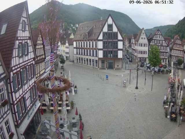 Archiv Foto Webcam Marktplatz von Bad Urach
