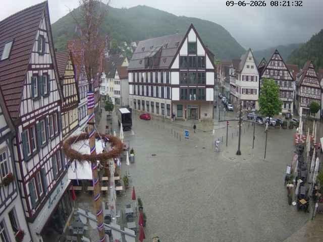 Archiv Foto Webcam Marktplatz von Bad Urach