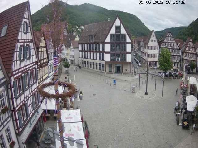 Archiv Foto Webcam Marktplatz von Bad Urach