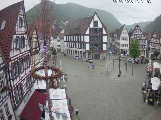 Archiv Foto Webcam Marktplatz von Bad Urach