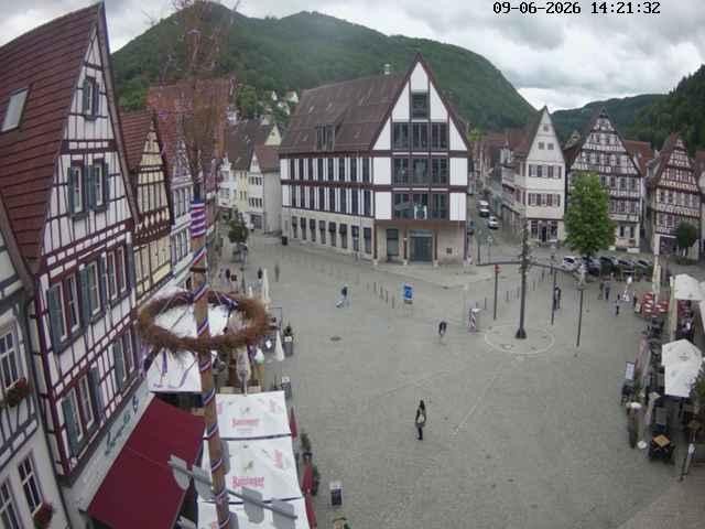 Archiv Foto Webcam Marktplatz von Bad Urach