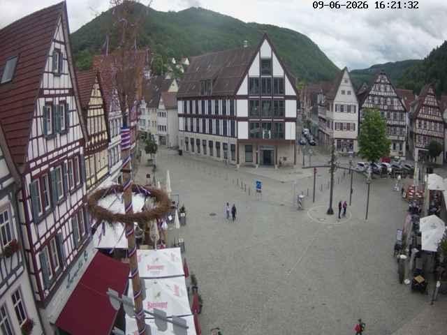 Archiv Foto Webcam Marktplatz von Bad Urach