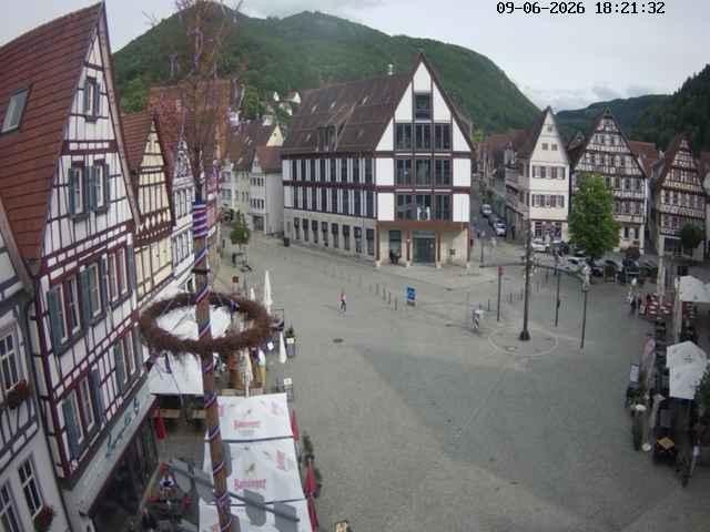 Archiv Foto Webcam Marktplatz von Bad Urach