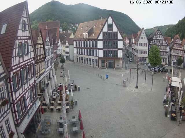 Archiv Foto Webcam Marktplatz von Bad Urach