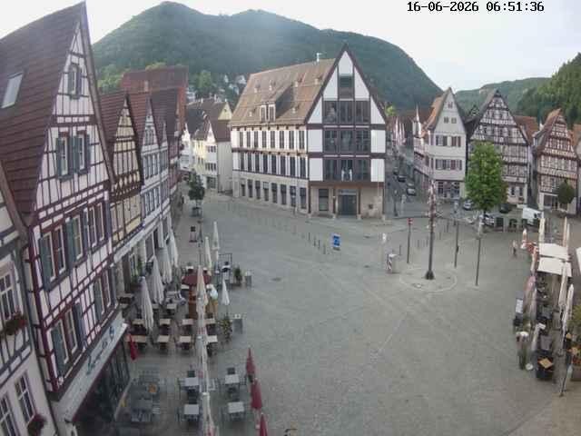 Archiv Foto Webcam Marktplatz von Bad Urach